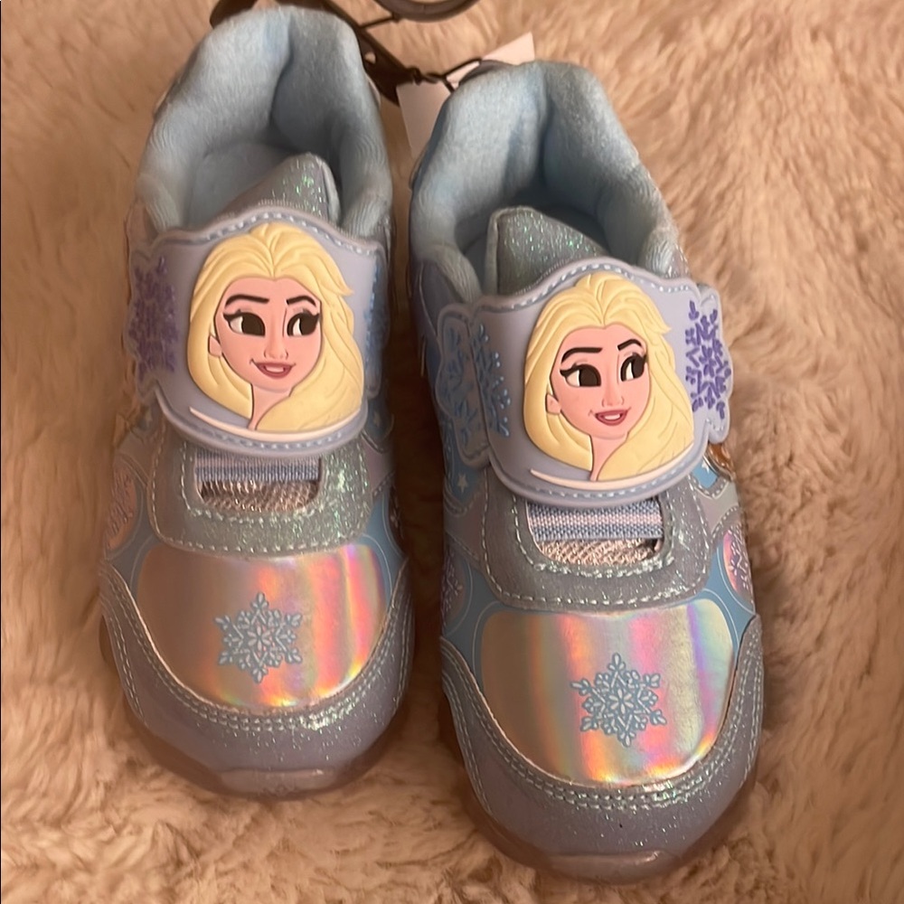Disney Blue and Silver Sneakers with Velcro Straps